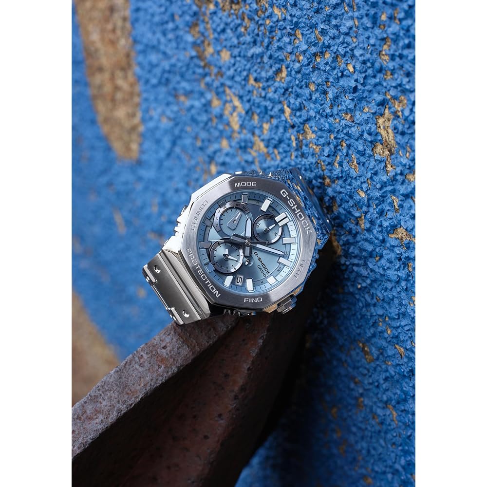 Hodinky Casio G-Shock (Oficiální japonský produkt) Celokovový chronograf s Bluetooth a Tough Solar, GMC-B2100AD-2AJF, Pánské, Stříbrné