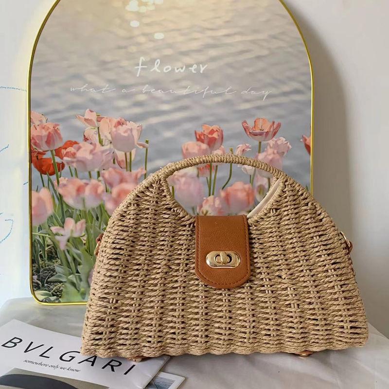 

Женская плетеная сумка кроссбоди большой вместимости - Горячий стиль весна/лето хаки