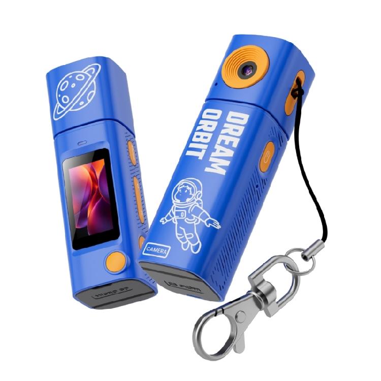 Modischer Daumenkamera-Schlüsselanhänger mit Typ-C-Ladefunktion & Tonaufnahme-Funktionen Kleine Schlüsselringe Kamera-LCD-Bildschirm