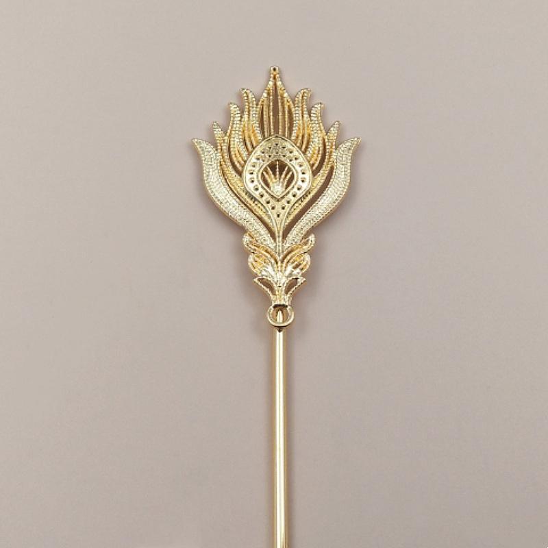 10 Pieces Alloy Phoenix Feather Welding 163*3.3Mm Iron Hair Stick Diy Jewelry Accessories