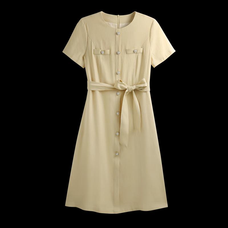 Women's Short Sleeve Mid-Length Versatile Dress