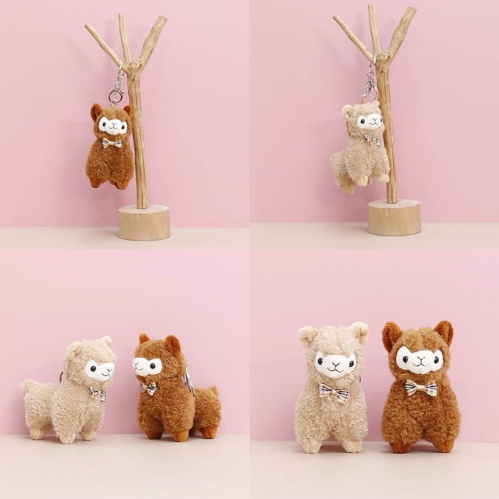 Tie Plush Cute Alpaca Doll With Pp Cotton Filling Perfect For Birthday Surprises