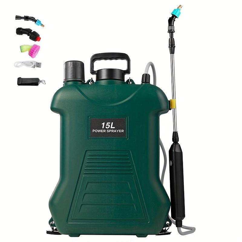 3.96gal Battery Operated Garden Sprayer Electric Backpack Sprayer Garden Patio Lawn Sprayer with 5 Spray Nozzles Retractable Hose And Adjustable Strap