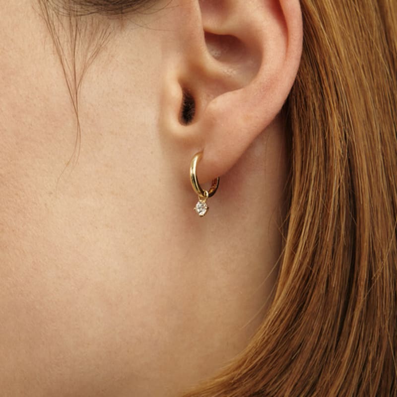 LUNNE 14k Signity Stone Charm (14k Gold) #LCC01