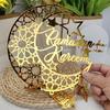Acryl Eid Mubarak Wandanhänger Spiegel Hängende Dekoration Ramadan Kareem Türschild Goldener Mond Stern Tropfen Ornamente
