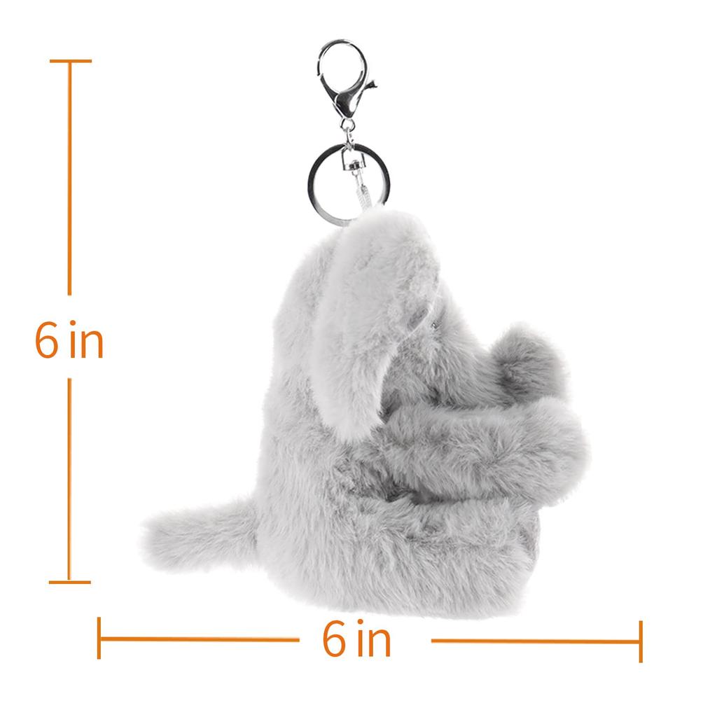 Apricot Lamb Cute Soft Animal Keychain Plush Suitable for Men and 15cm Elephant, Women, Backpack, Wallet,