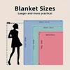 Glam Style Animal Theme Blue Butterfly Print Flannel Throw Blanket - Hypoallergenic, Tear Resistant, Multipurpose All-Season Kni