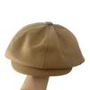 New retro woolen star anise cap casual versatile spring and autumn newsboy hat shows small face