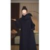 2025 Autumn/Winter Women's Alpaca Wool Hand-sewn Loose Fit Scarf Style Coat