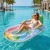 Sequins Colorful Inflatable Pool Float with Backrest - Single Person PVC Water Lounger