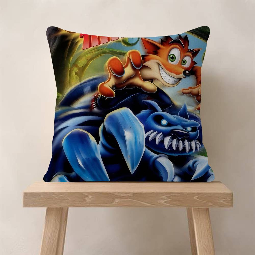 Game CCrash Bandicoots Pillow Cover Design Cushion Cover Decor Holiday Decorati