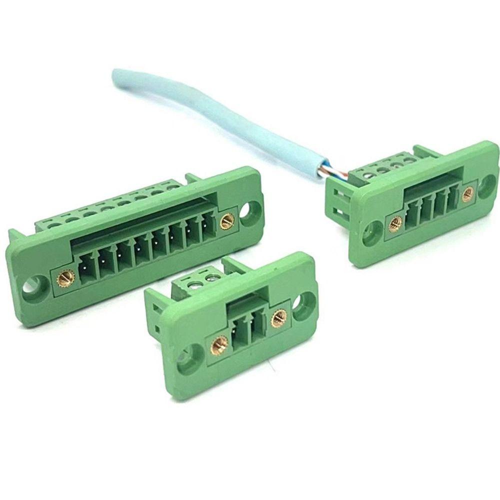Steckklemme mit 3,81 mm Rastermaß und Befestigungsflansch, Panel-Steckverbinder, Stecker/Buchse