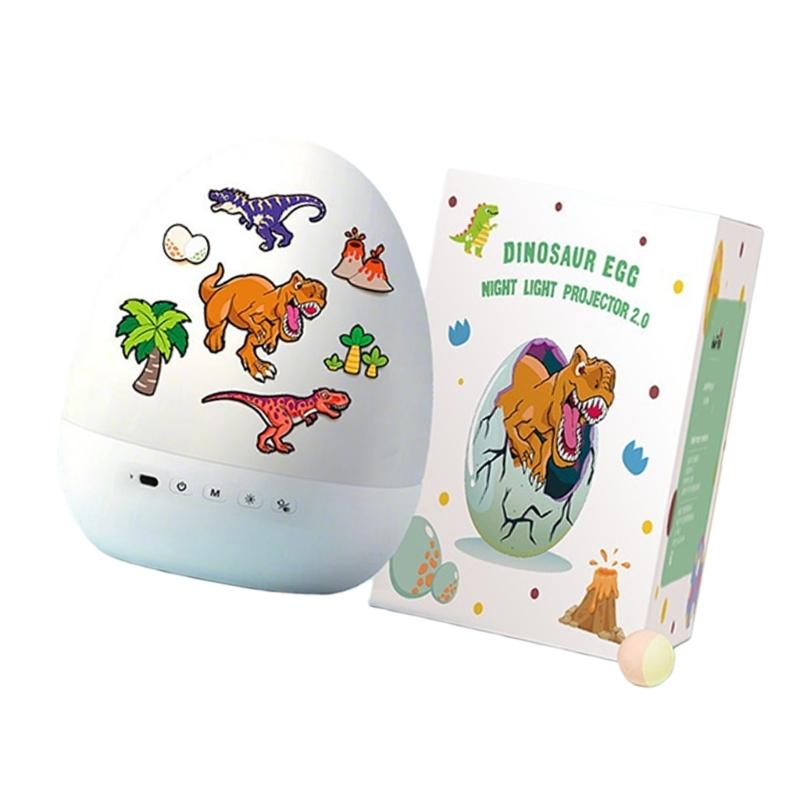 Dinosaur Eggs Projector Night Light USB Rechargeable 360 Rotating Atmosphere Lamp Room Decoration Children Gift
