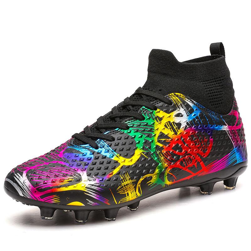 High-top football shoes men's autumn new youth non-slip sports shoes spikes competition training
