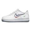 Nike Air Force 1 Low GS Multi Swoosh Kids Sneakers White Aluminum-Blue Black DM9473-100