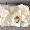 Womens Cute Cartoon Pajamas Set Long Sleeve Loose Loungewear Students Home Wear