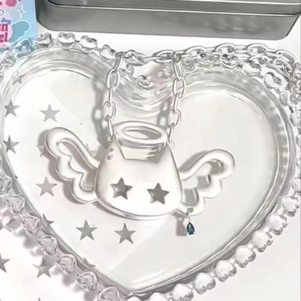 Angel Wings Neck Chain Y2K Style Necklace Creative Pendant Necklace  Charm Accessories