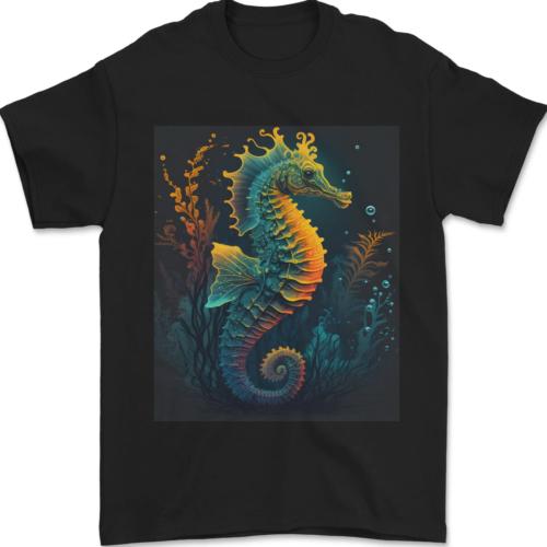 A Colorful Seahorses Unisex Tshirt 100 Cotton