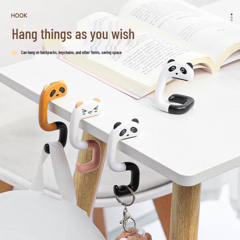 Detachable No-Drill Folding Backpack Hook for Desk Edge