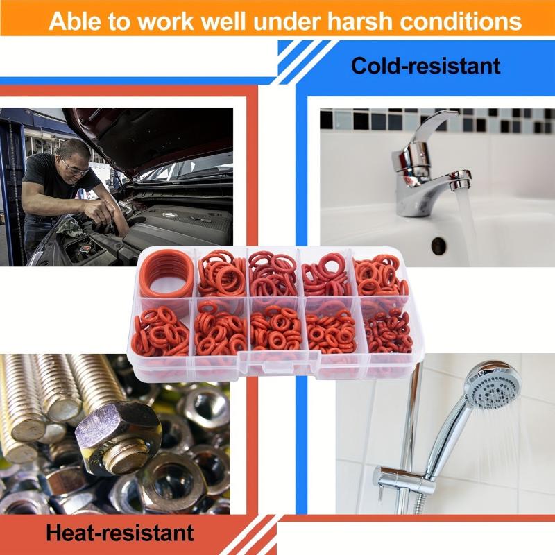 270/351Pcs Nitrile Rubber Round Gasket Sealing O Ring Set Elastic Oil Resist Washer Gaskets Seals For Faucet Plumbing Repair