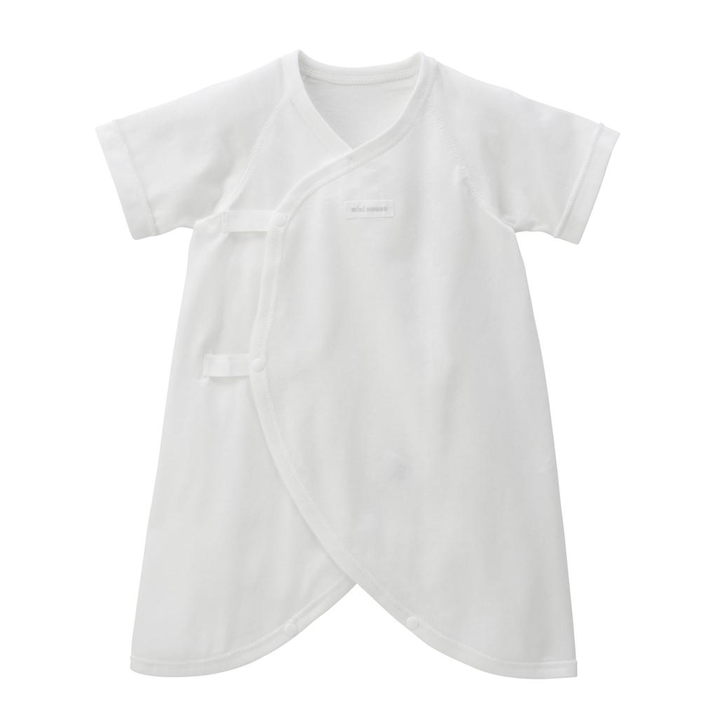 Miki House Combi Baby Solid Made In for Boys and Size White Undershirt, Color, Logo, 100% Cotton, Japan, Girls, Newborn, 40-2331-140, 60-70cm,