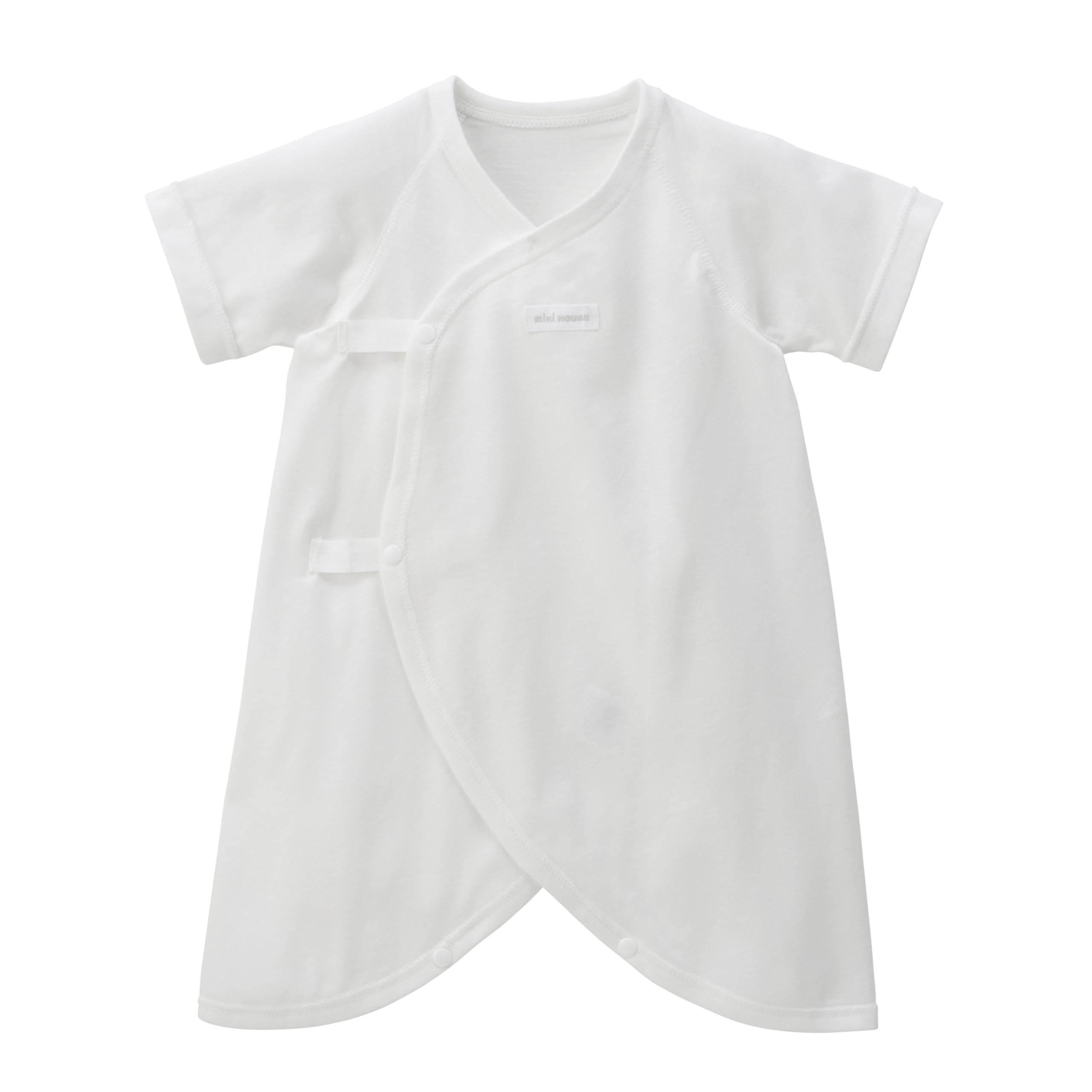 

Miki House Combi Baby Undershirt, Solid Color, Logo, 100% Cotton, Made in Japan, for Boys and Girls, Newborn, Size 40-2331-140, 60-70cm, White