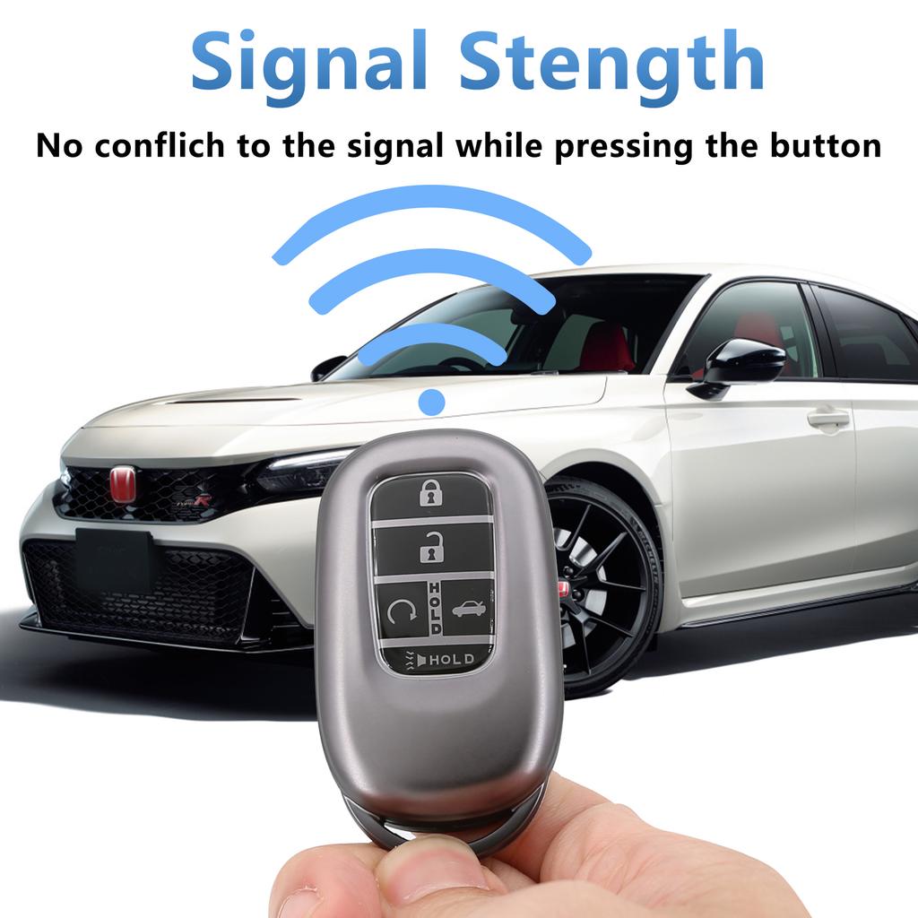 For Honda Key Fob Cover 5 Button Soft Tpu Keychain Holder Fits Accord Civic Hr-V Cr-V Pil  - Accessories
