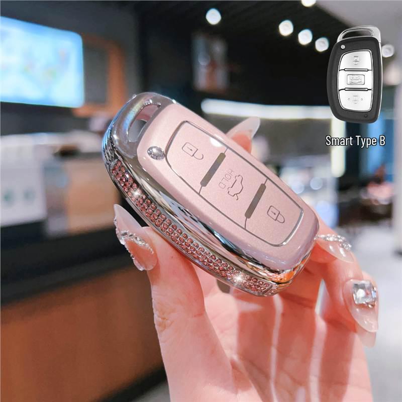 Suitable Key Case for Beijing Hyundai Elantra, ix35, Langdong, Mingtu, ix25, Yue Dong, Rena with Unisex Buckle