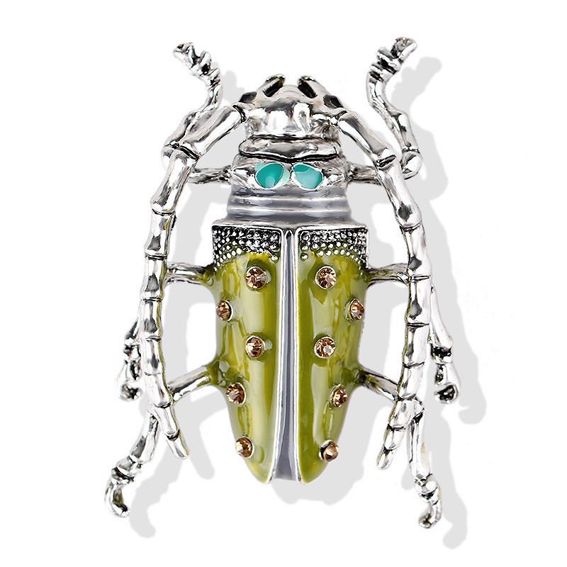 SKEDS Fashion Cute Ladybug Rhinestone Brooches For Women's Men's Clothing Insect Metal Enamel Pins Banquet Brooch Jewelry Gift