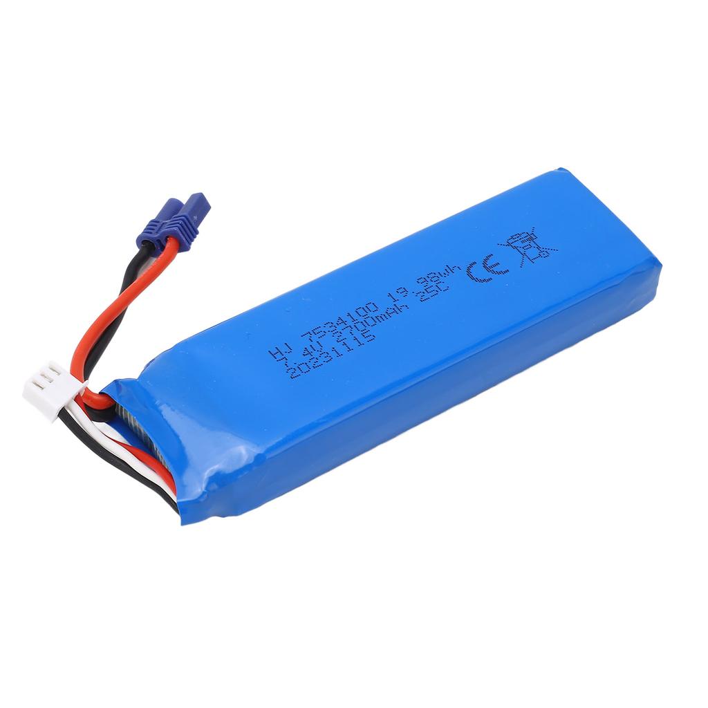 RC Transmitter Lithium Battery with Banana Plug 7.4V 2700mAh Overcharge  Transmitter LiPo 