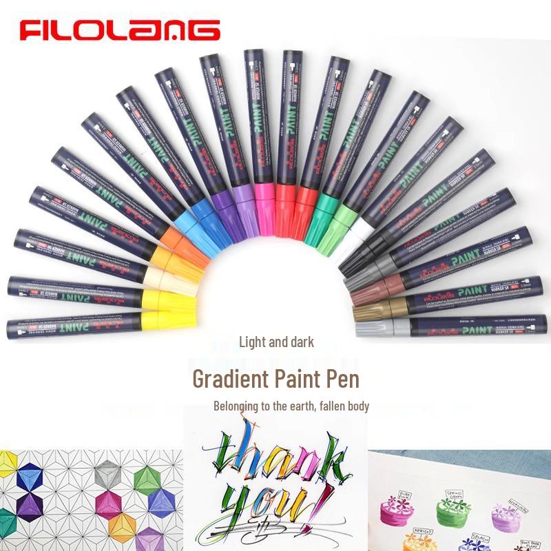 Filolang Gradient Paint Marker - Waterproof, Fade-Resistant, Light & Dark Pens for Journals & Graffiti