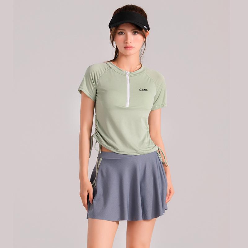 Women's 2025 Fashion Slimming Sports Swimsuit - Belly-Covering, Conservative Skirt Style