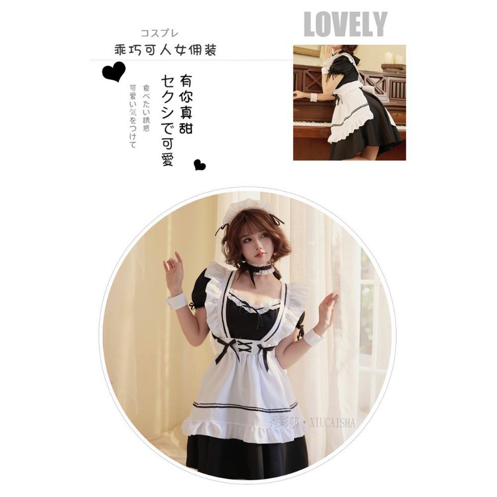 Plus Size Maid Outfit Lingerie Pajamas Lolita Cos Maid Cosplay Uniform Clothes Passion Seduction