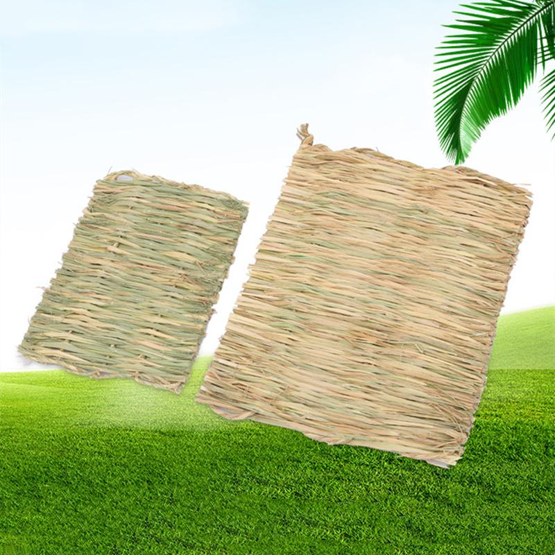 Konijnen Bunny Grasmat Klein Dier Geweven Hooimat Natuurlijk Stro Bedding Rusten Kooi Mat Voor Cavia Chinchilla Hamster Rat