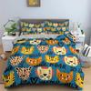 Cute Cat Bedding Set 2-3Pcs Bedroom Quilt Cover Set Single Double Size Polyester Duvet Cover Pillowcase for Adult Boy Girl