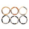 Acrylic Leopard Acrylic Bracelets Wristband Curved Tube Bangle Boho Acrylic Bracelets  Lady Gifts