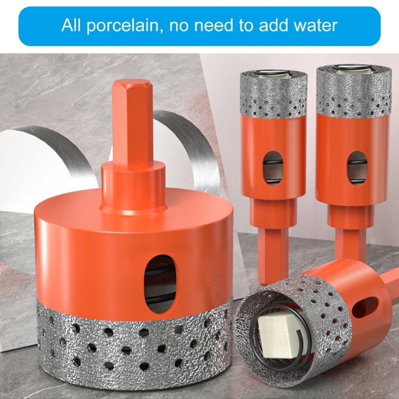 Hole Saw, Ankoow 20-65mm Hole Saw Tooth Cutting Opener Drill Bit Hexagonal Shank for Marble Ceramic Tile