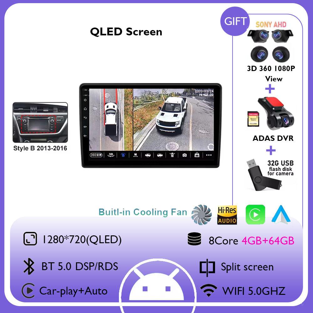 Android 14 Car Radio For Toyota Auris 2014 2015 2016 2017 2018 GPS Wireless Carplay Auto Intelligent Systems Smart Autoradio