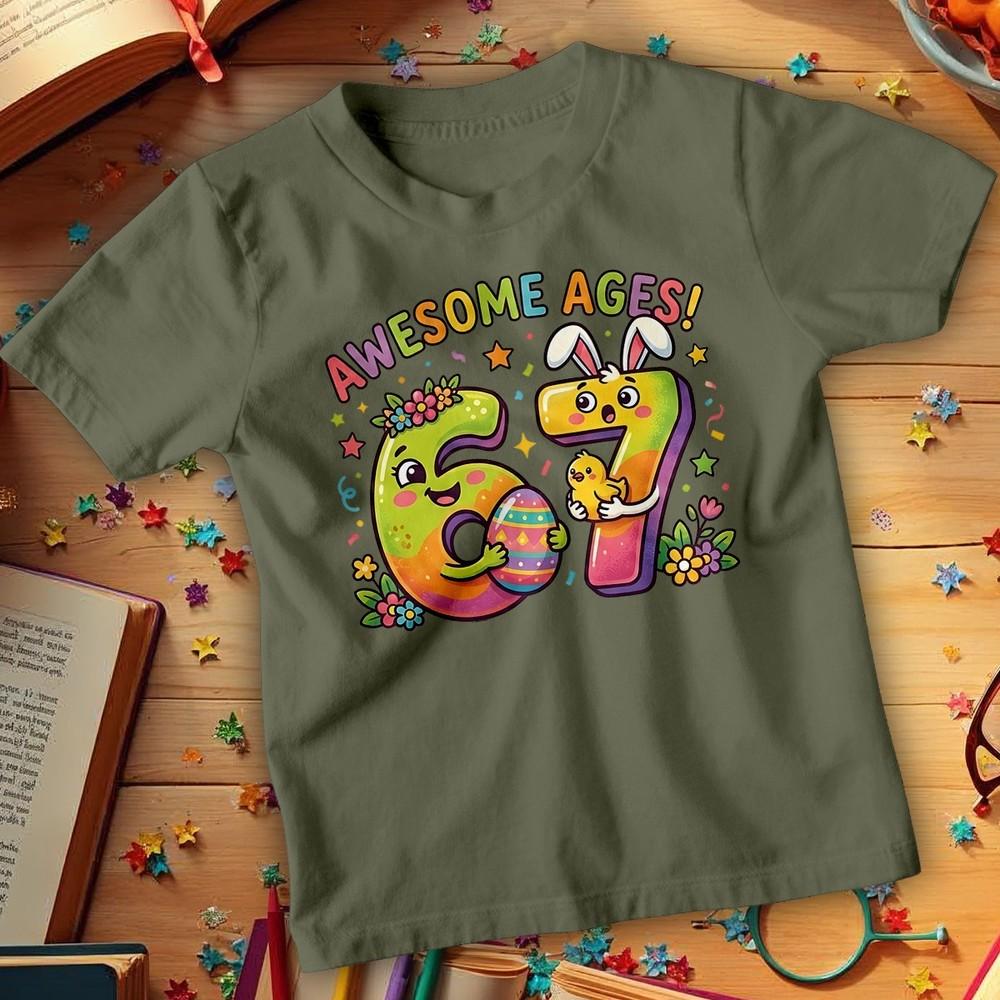 67 Six Seven Meme Easter TShirt Funny Bunny Egg Hunt Cute Adults Kids Tee 5
