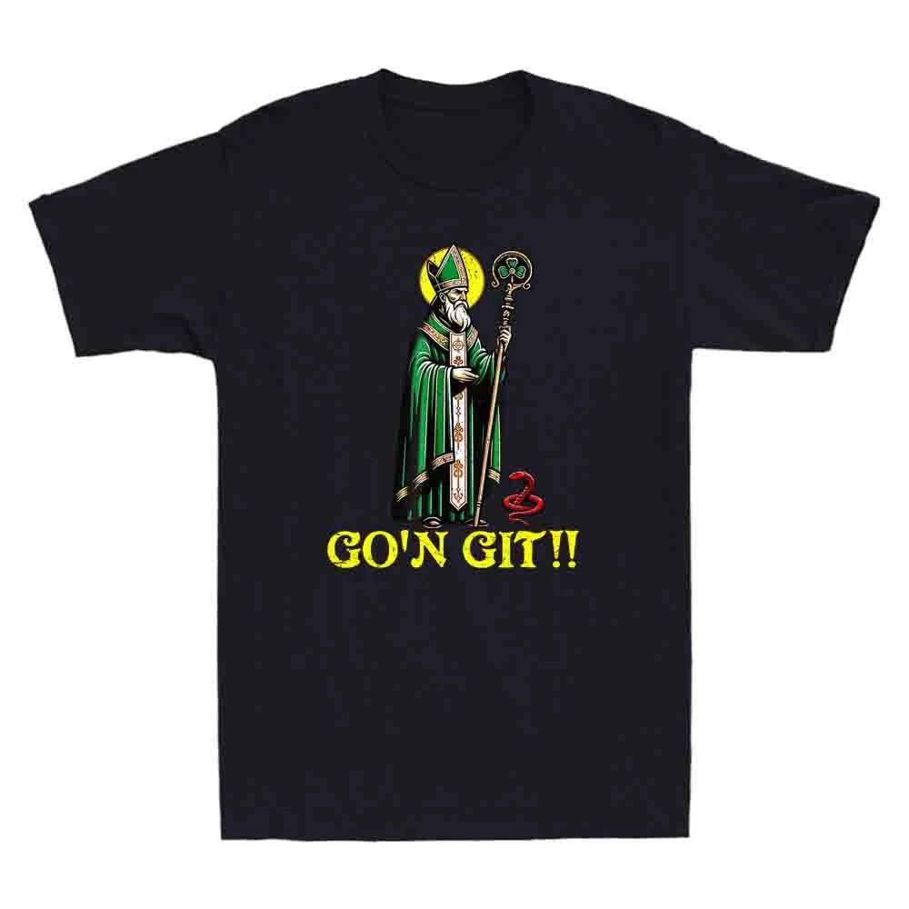 G ON GIT Funny St Patricks Day Shamrock St Patty Party Irish Retro Men s T-Shirt M
