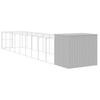 Vidaxl Buda Dla Psa, Z Wybiegiem, Jasnoszara, 214X1069X181 Cm, Stal