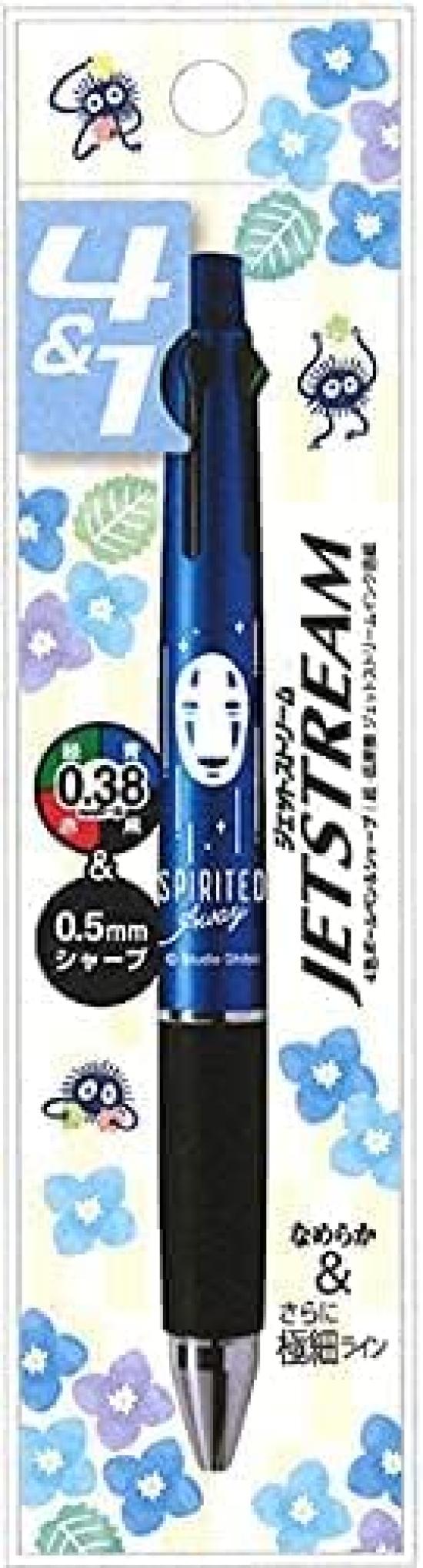 

Набор Studio Ghibli Шариковая Механическая Jetstream Сделано в Ручка и Имя Безликий (4-цветная ручка, 0,38 мм, карандаш 0,5 мм, 4 в 1, Япония) (Шариковая ручка-стикер)