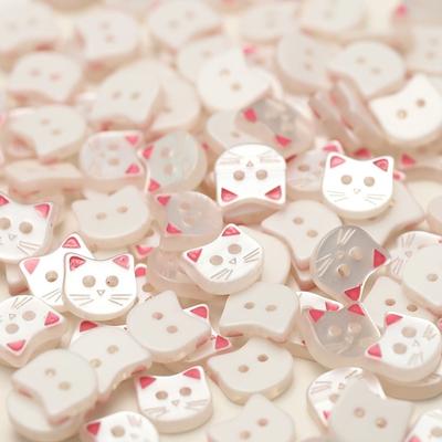 10Pcs Cute Cat Resin Buttons Baby Cardigan Vest Kids Shirt Socks Craft Buttons Kawaii Children's Clothing Sewing DIY Accessories