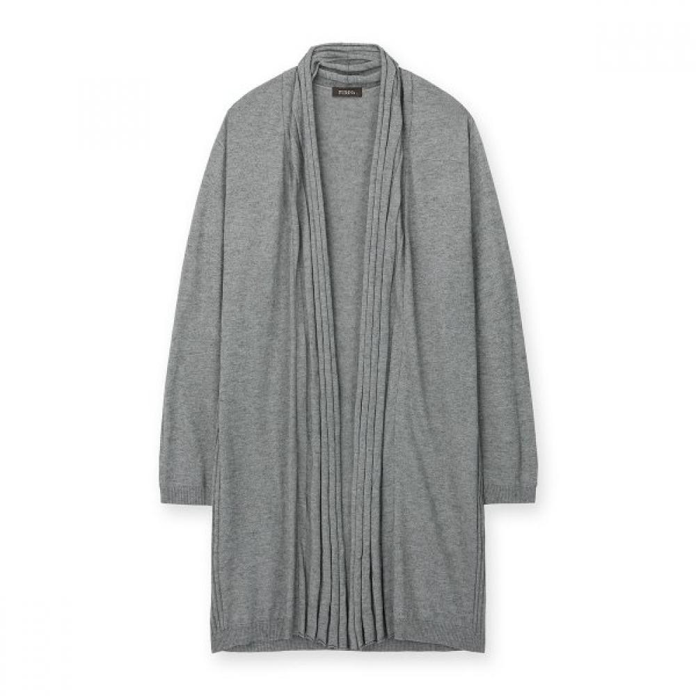 Furina Soft Rib Shawl Collar Cardigan Grey/M (90)