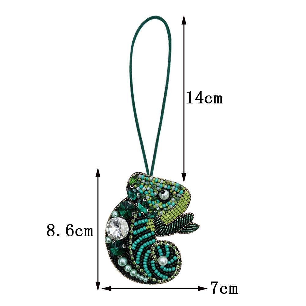 Handmade Rabbit Flower Heart Beaded Patch Key Chain Bag Charming Pendant Hang Lanyard Decoration Diy Clothing Applique Patches