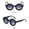 Sluneční brýle s kulatým rámem s UV ochranou Luxusní Y2k brýle Módní hip hopové odstíny pro ženy a muže