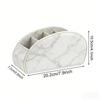 PU Leather Remote Control Holder Modern Universal Desktop Storage Box Cable Management Multi-Device Remote Control Organizer