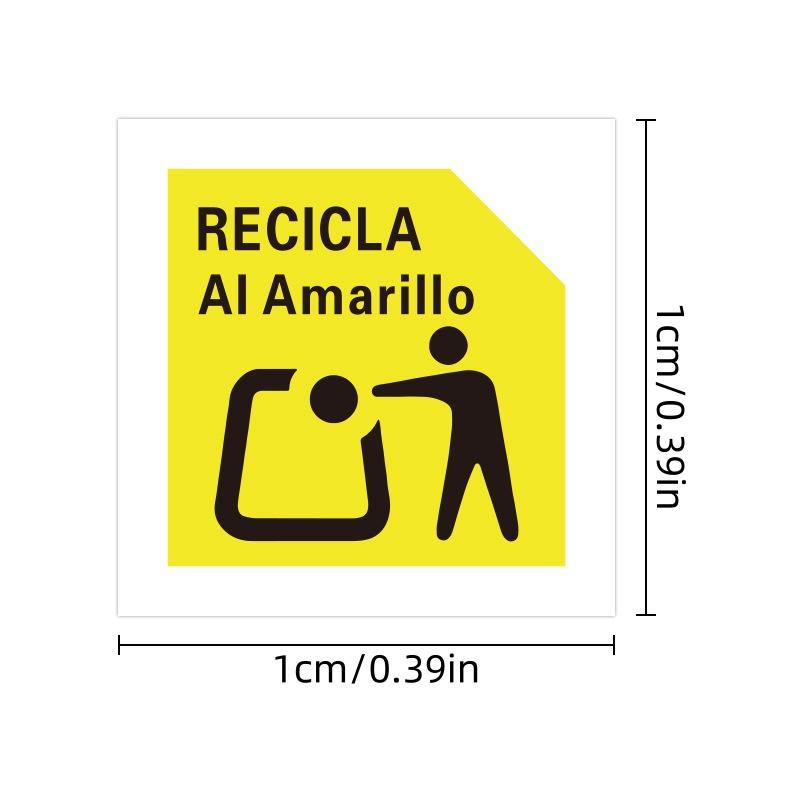 1000pcs 1cm/0.39inSpain Recycling Label Spain New Regulation Classification LabelEPRPackaging Compliance Sticker