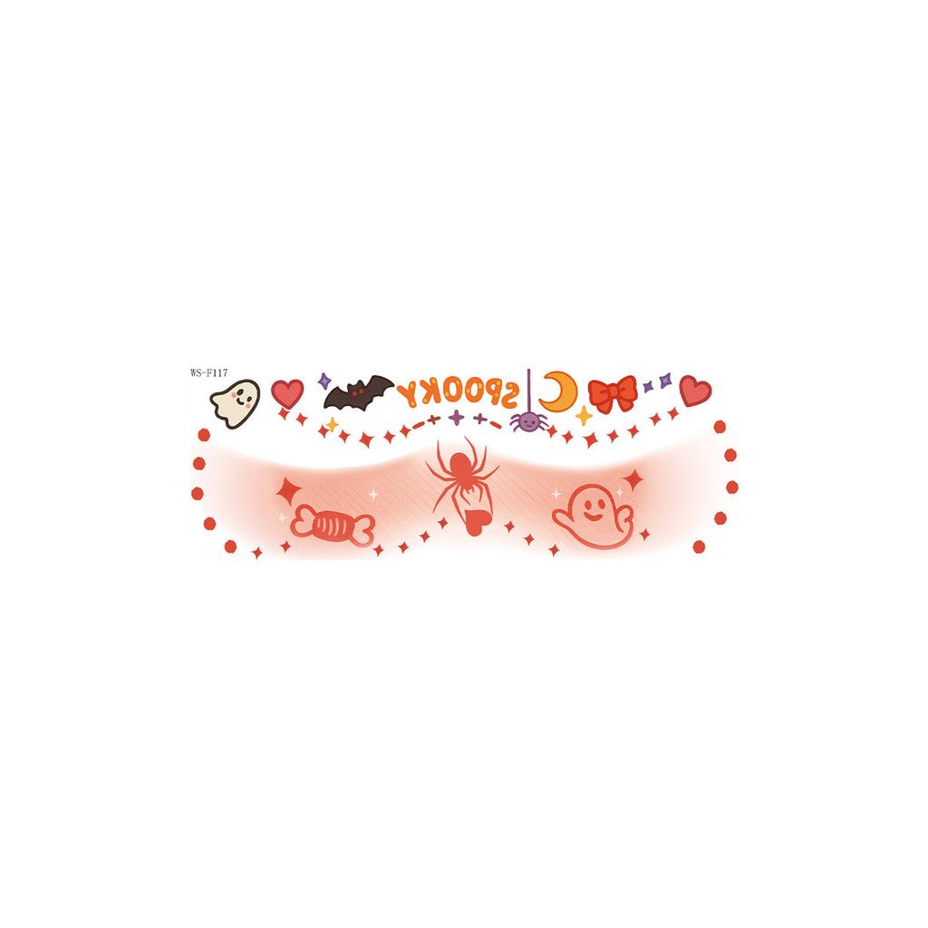 Halloween Colorful Makeup Face Stickers Halloween Holiday Party Show Temporary Face Stickers