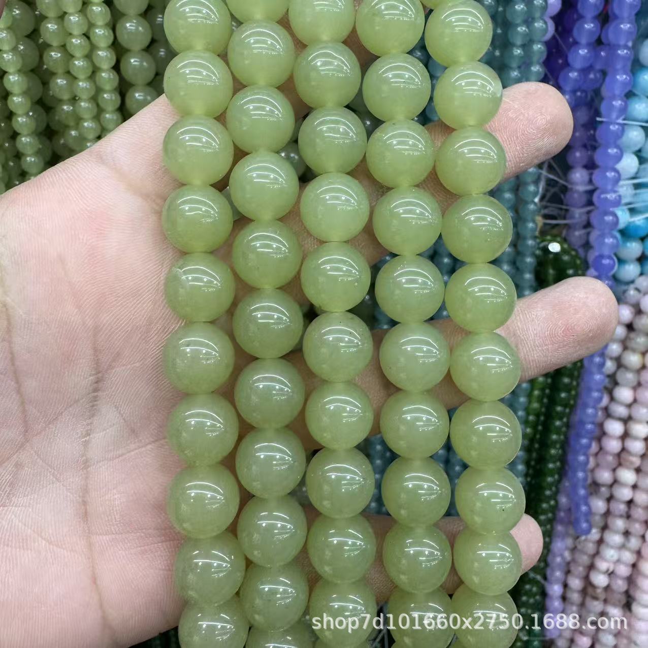 Natural Xiuyu Beads: Clear Water Round Stones for Jewelry Making 6mm, ~60 beads
